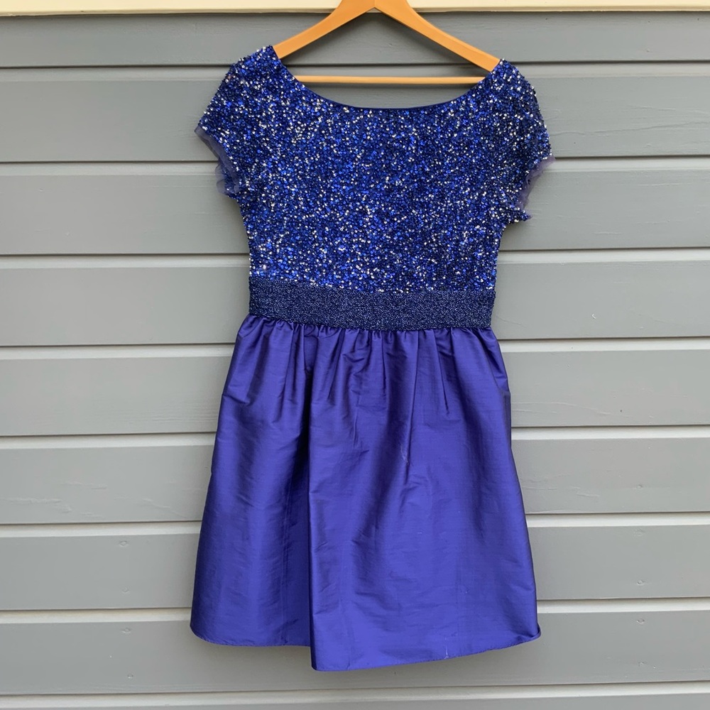 Blue sparkle cocktail dress